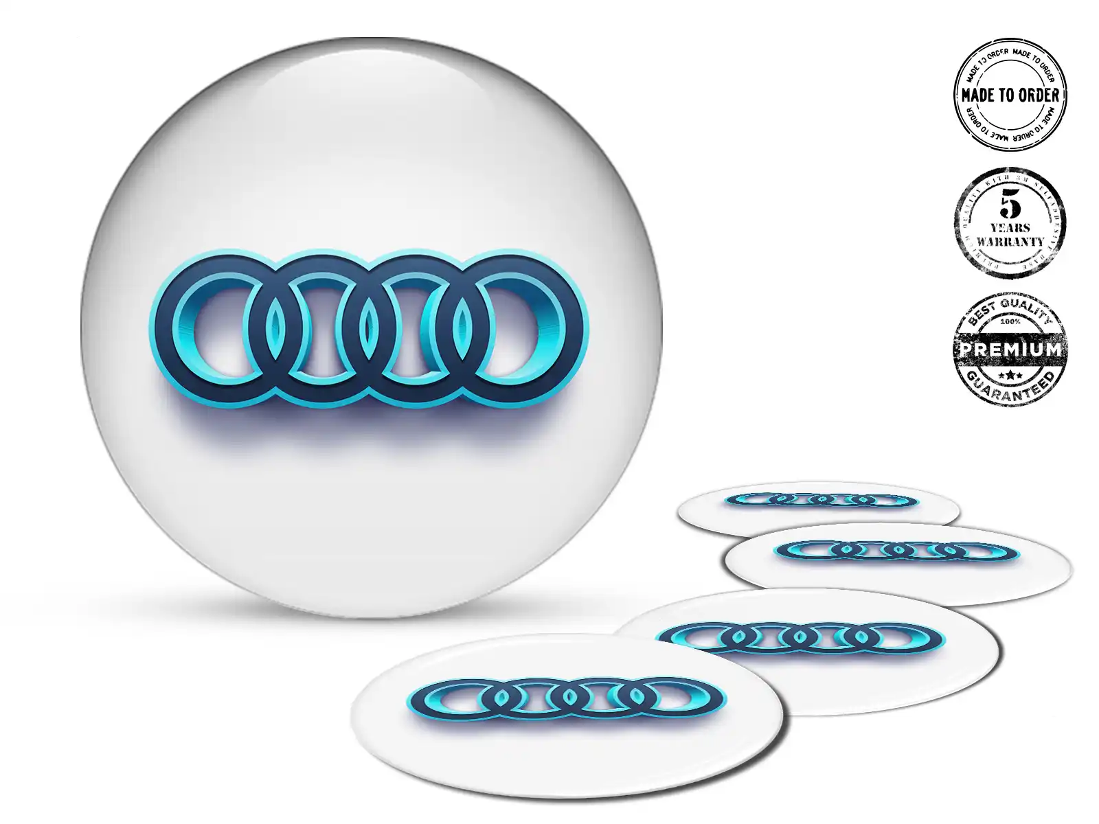 Audi Emblemas de Rueda Precisión Cascada Interestelar